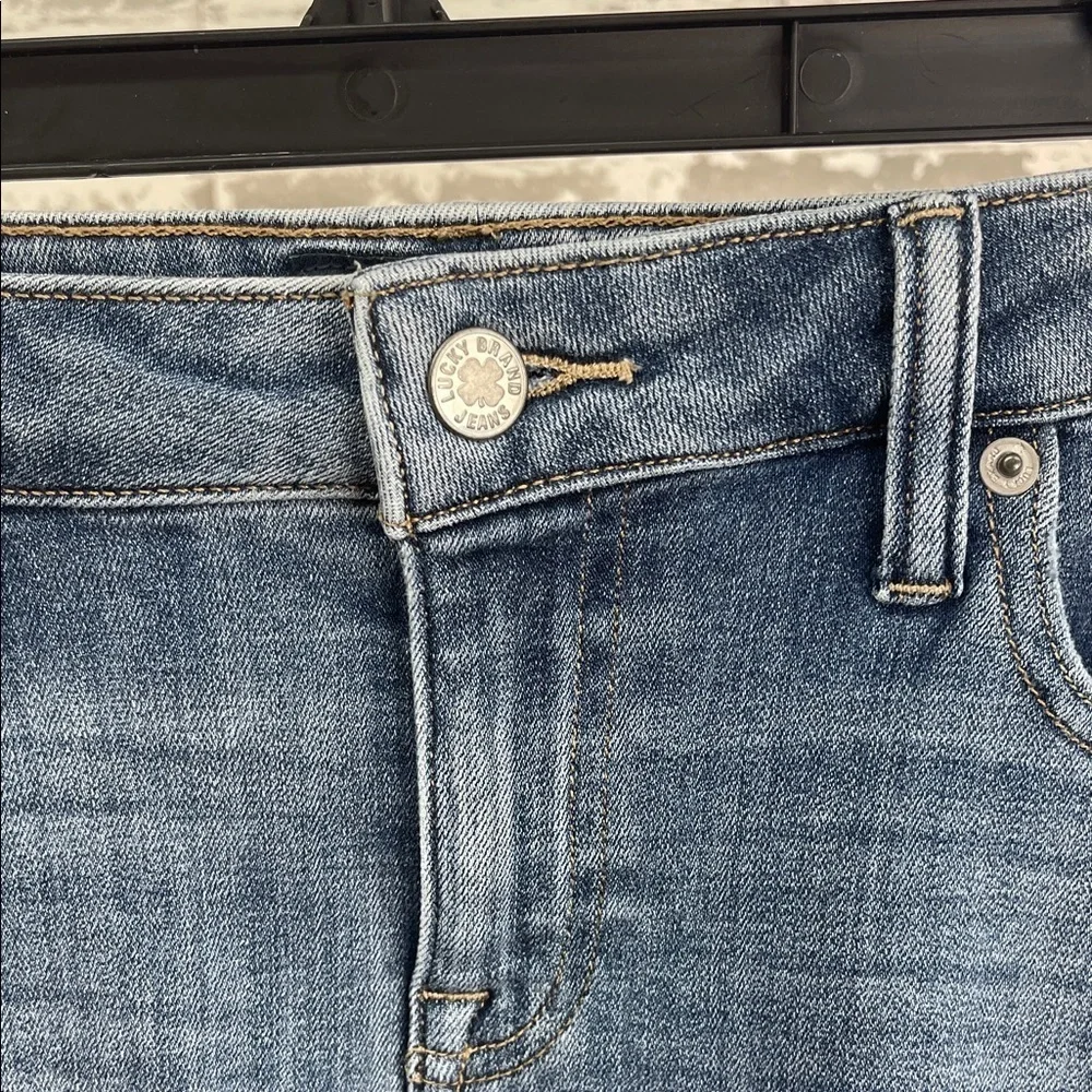 Lucky Brand Lolita Skinny Classic Blue Straight Leg Distressed Jeans Size 6 28 - Picture 3 of 7